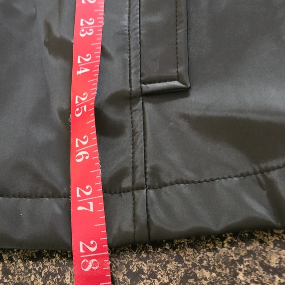 Outbrook Women Large (12/14) Sleek Black Rain Jacket Hidden Buttons with FLAW - Picture 12 of 14